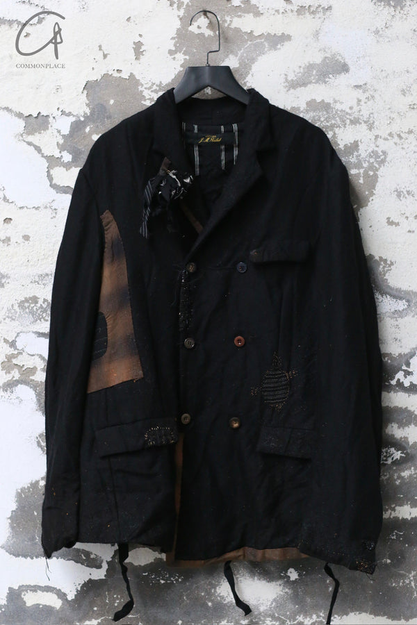 ARCHIVIO J.M.Ribot 24 Autumn/Winter Handmade Distressed Suit Jacket Italy AJM-G02/NR/OLD-0 Black